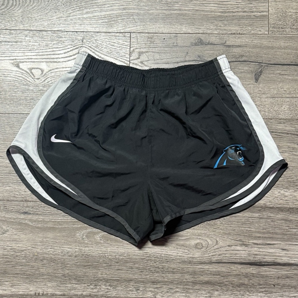 Nike Women's Dri-Fit Carolina Panthers Running Shorts Black Size Large